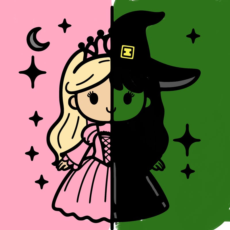 split princess and witch