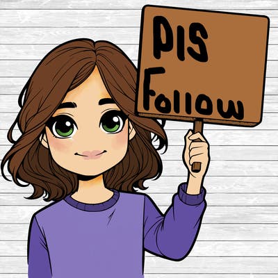 realistic girl holding up a sign