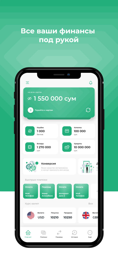 Zoomrad app main dashboard showing account balance and various financial features