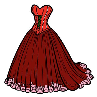 wedding dress-corset and a long and flowy skirt