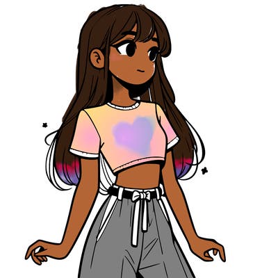 girl in a cute crop top