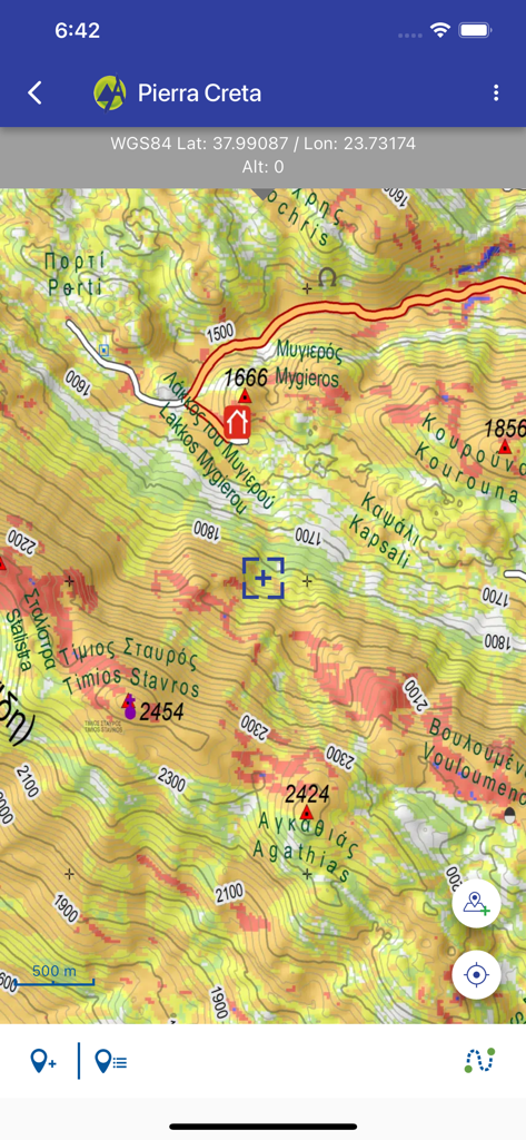 Anavasi mapp - Hiking maps - Detailed topographical hiking map of Crete in the Anavasi Mapp mobile application