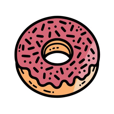 cute sprinkle doughnut