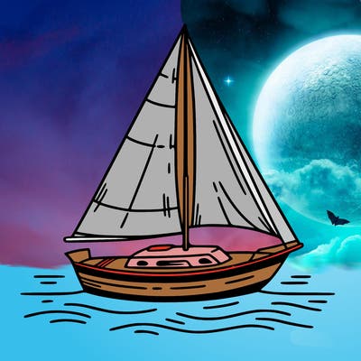 sailboat minimalist style