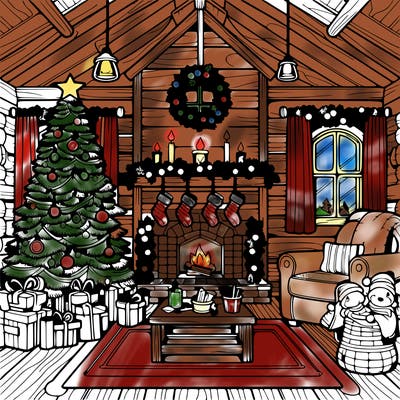 christmas house interior