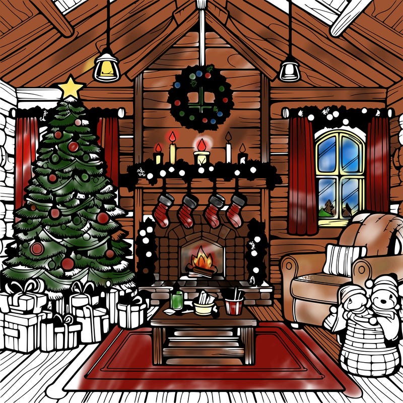 christmas house interior