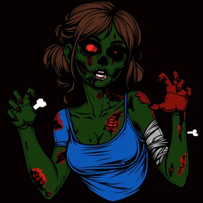 realistic zombie girl