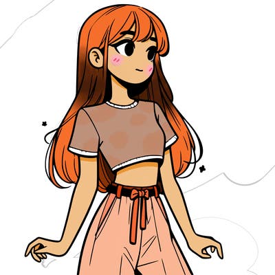 girl in a cute crop top