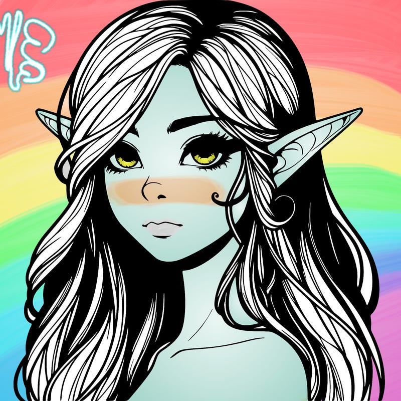 elf girl realistic dark fantasy