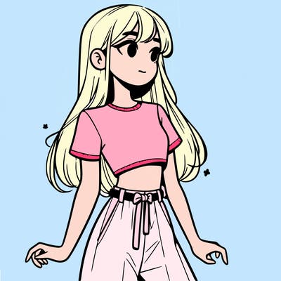 girl in a cute crop top