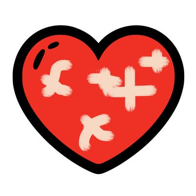 a blank heart