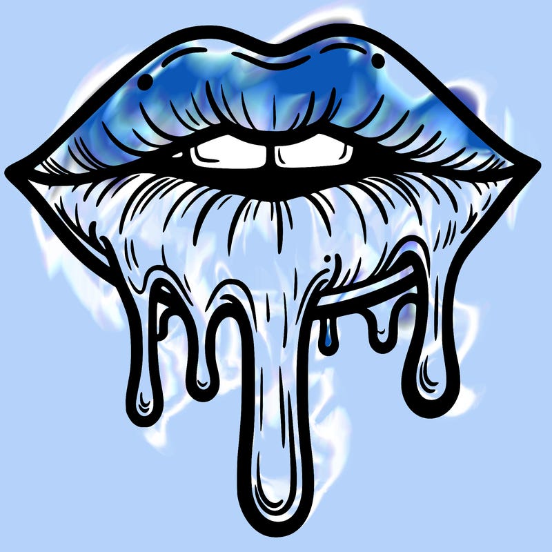 dripping lips