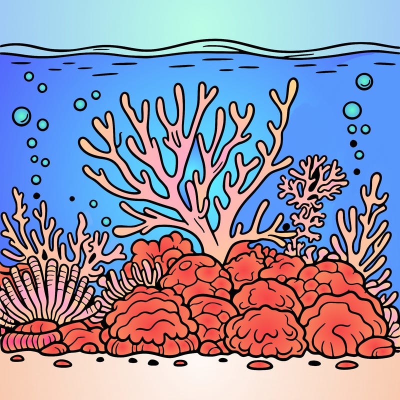 coral-reef out line