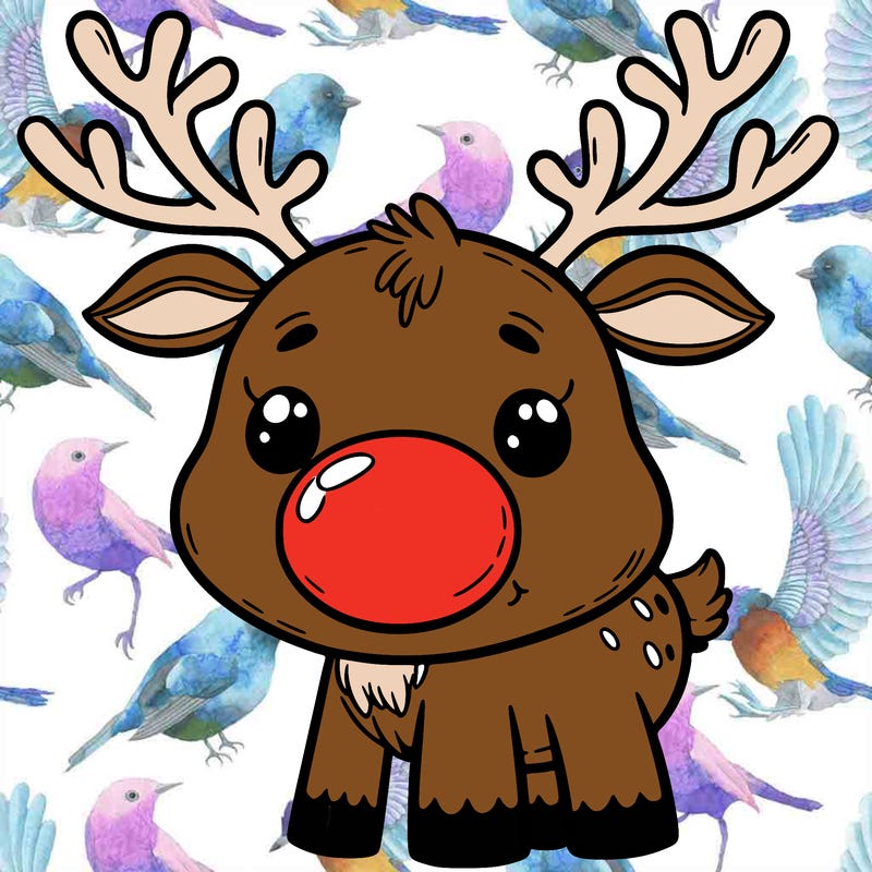 reindeer with big round nose