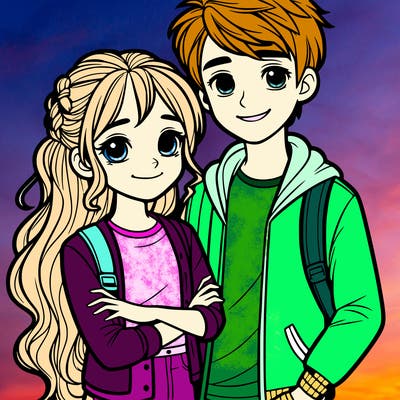 teenage girl and boy