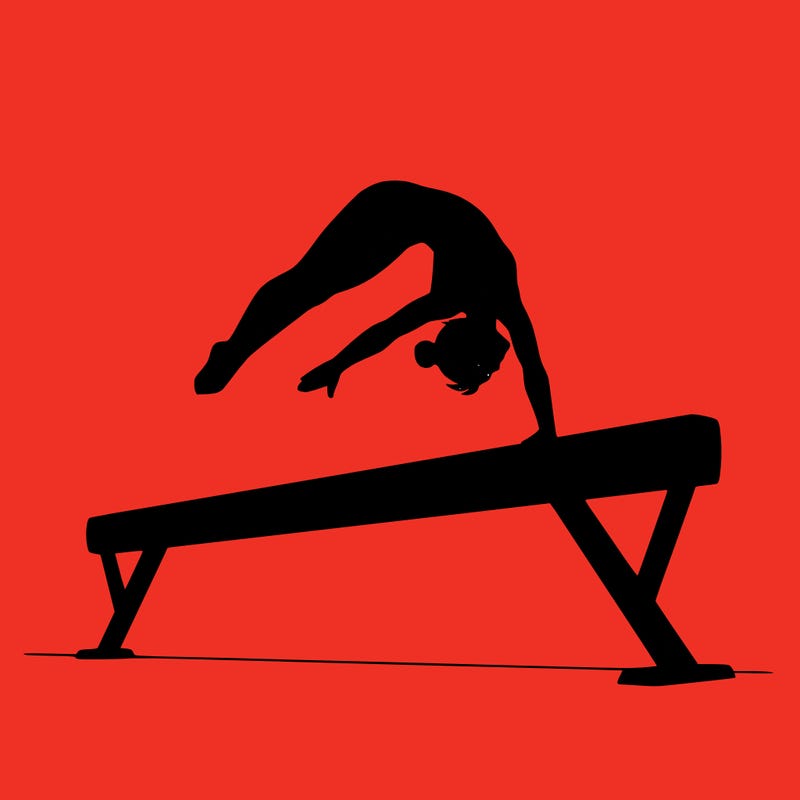 back hand spring on the beam