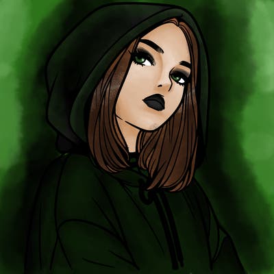 a realistic girl in a hoodie