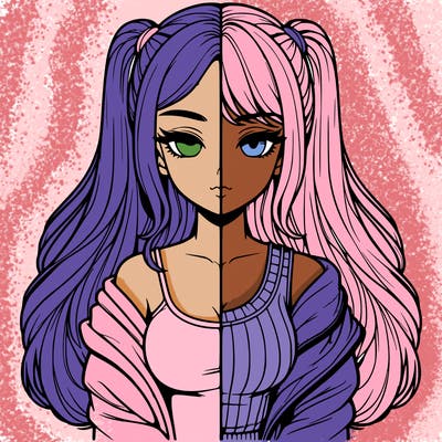 realistic girl split