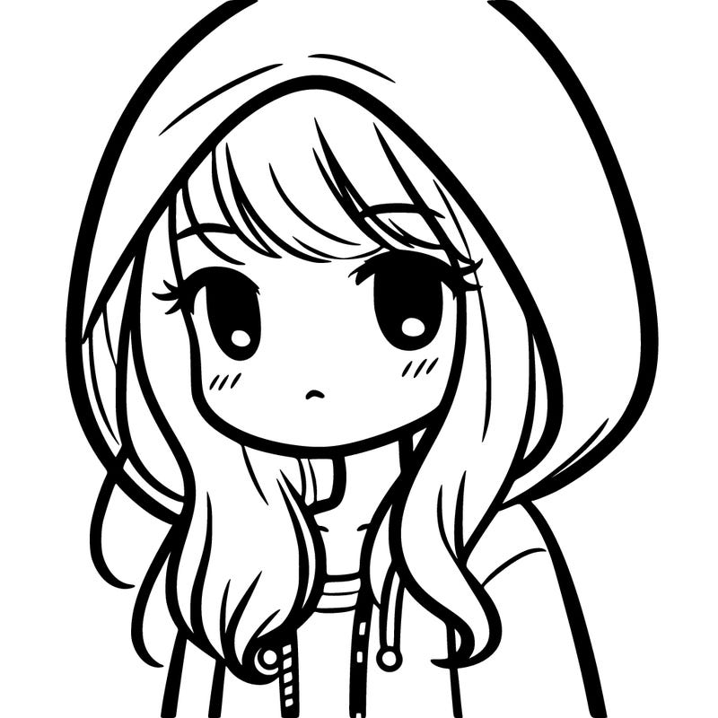 girl with hoodie