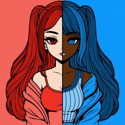 realistic girl split