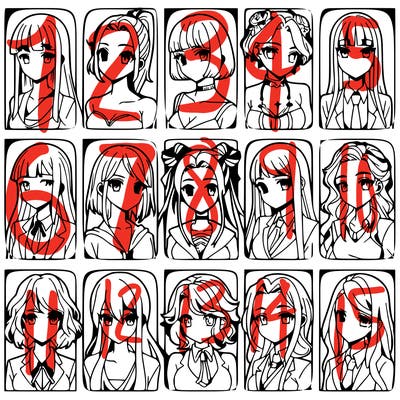 girls that look diffrent anime