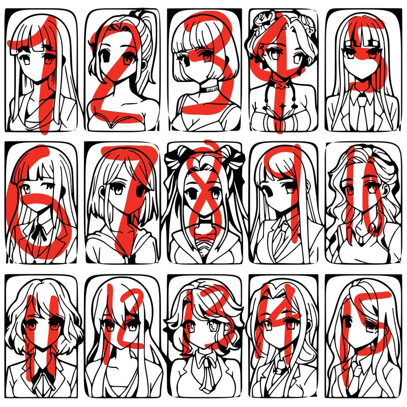 girls that look diffrent anime