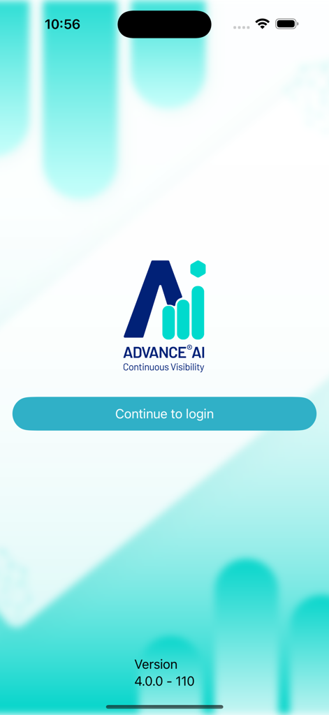 ADVANCE®AI - Advance AI app login screen for pharmaceutical sales representatives