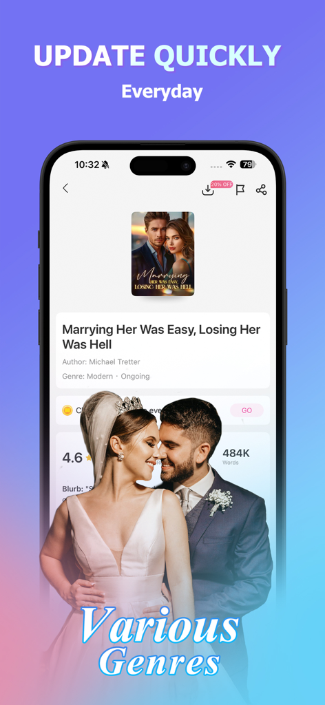 Leera - Reading Best Webnovels - Screenshot of Leera webnovel app featuring daily updates and romance novel categories