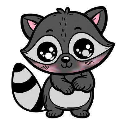 a cute raccoon