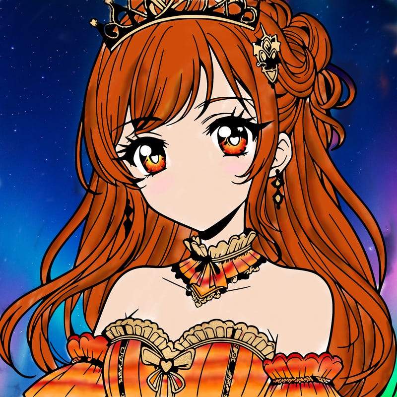 beautiful anime princess teen girl