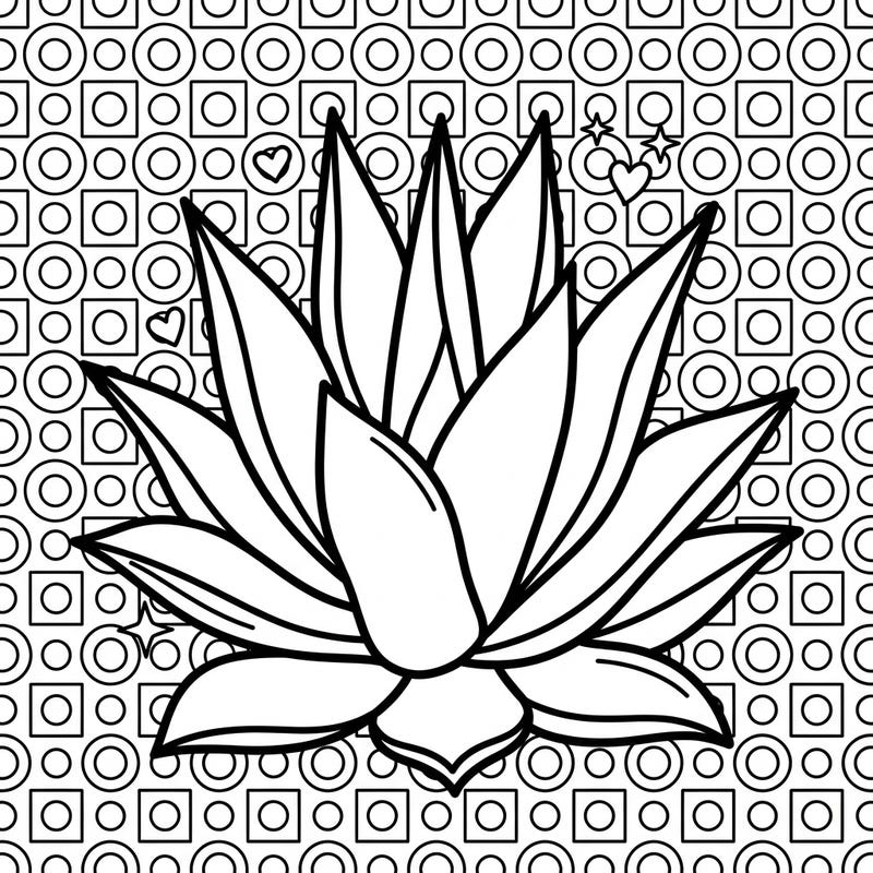 Spark creativity with this charming agave succulent coloring page, specially designed for toddlers. Its thick lines and large shapes make it perfect for developing fine motor skills and encouraging early artistic expression.