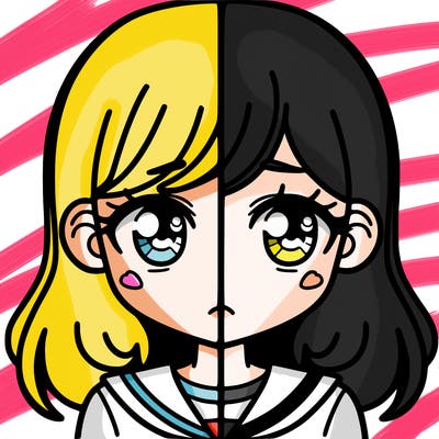 a split of a girl