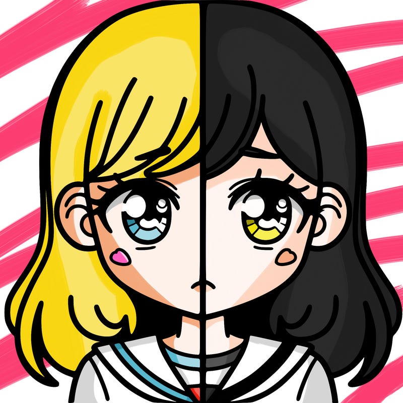a split of a girl