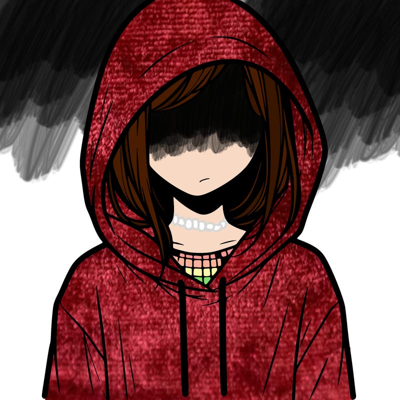 faceless girl in hoodie