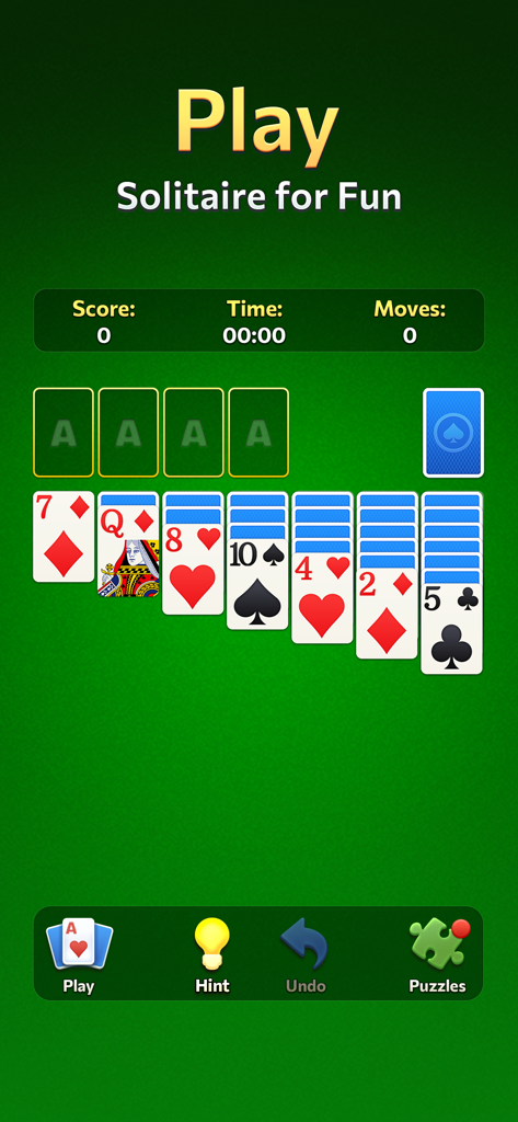 Solitaire Daily Break - Diseño clásico de juego de solitario en la aplicación Solitaire Daily Break