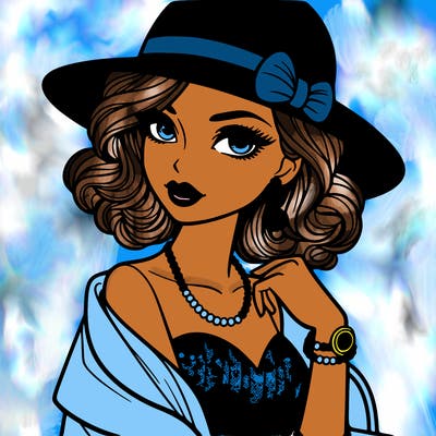 stylish evening girl