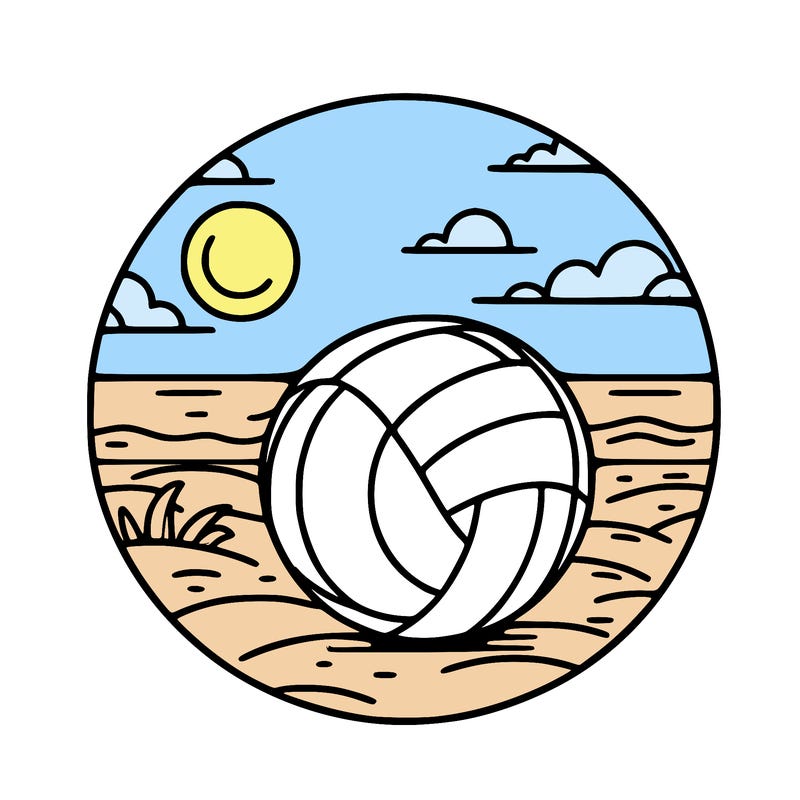 volleyball on a beach