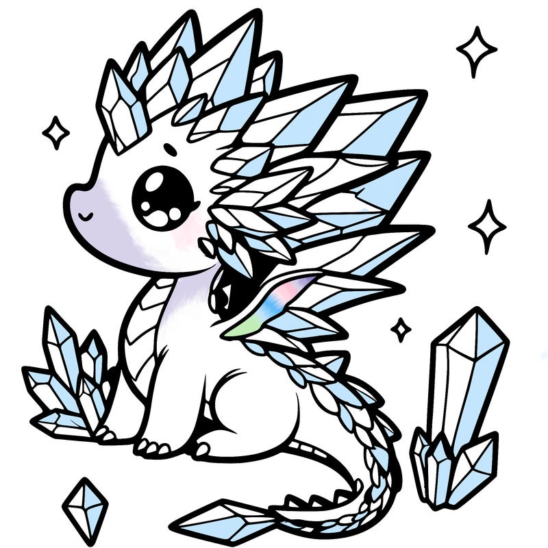 little cute crystal dragon