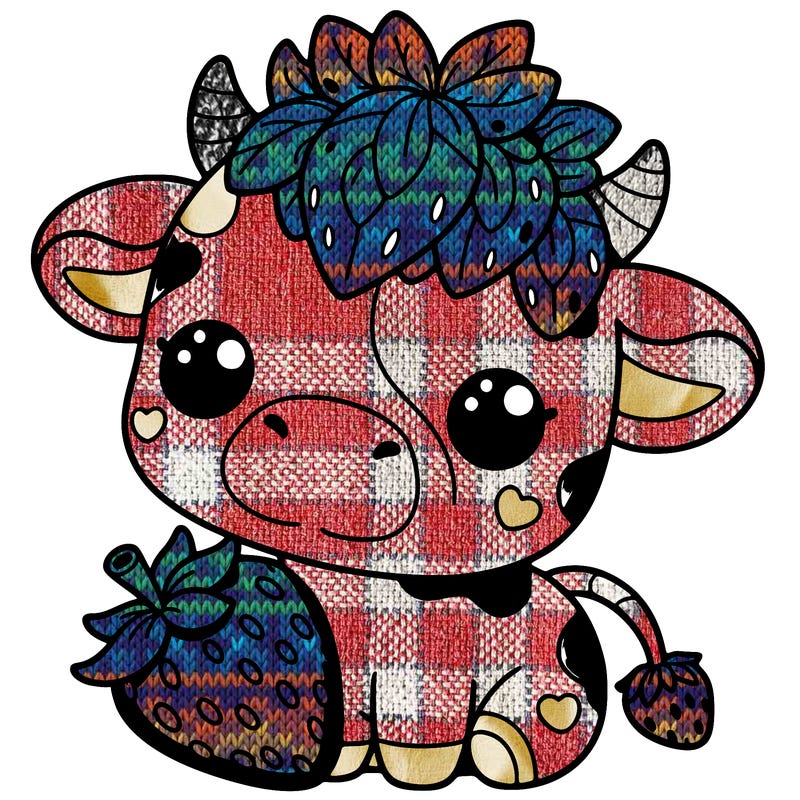 cute strawberry cow