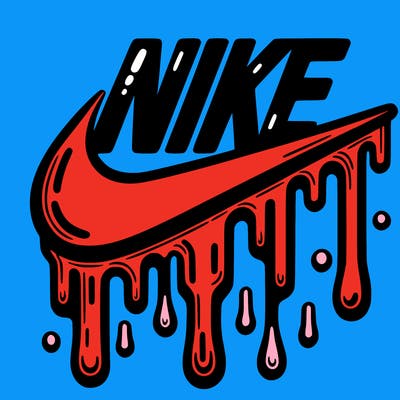 dripping nike logo
