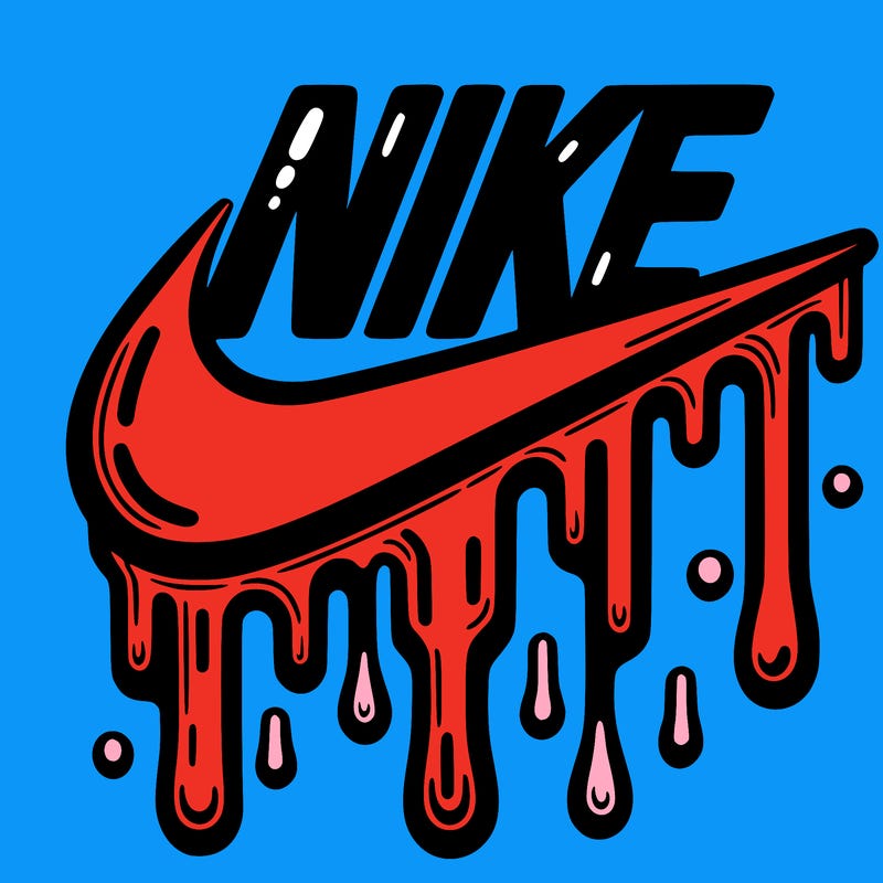 dripping nike logo