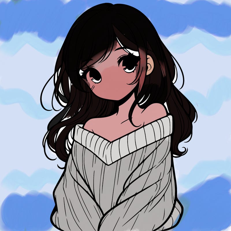 shy pretty girl wearing a sweater that is falling off one shoulder portrait