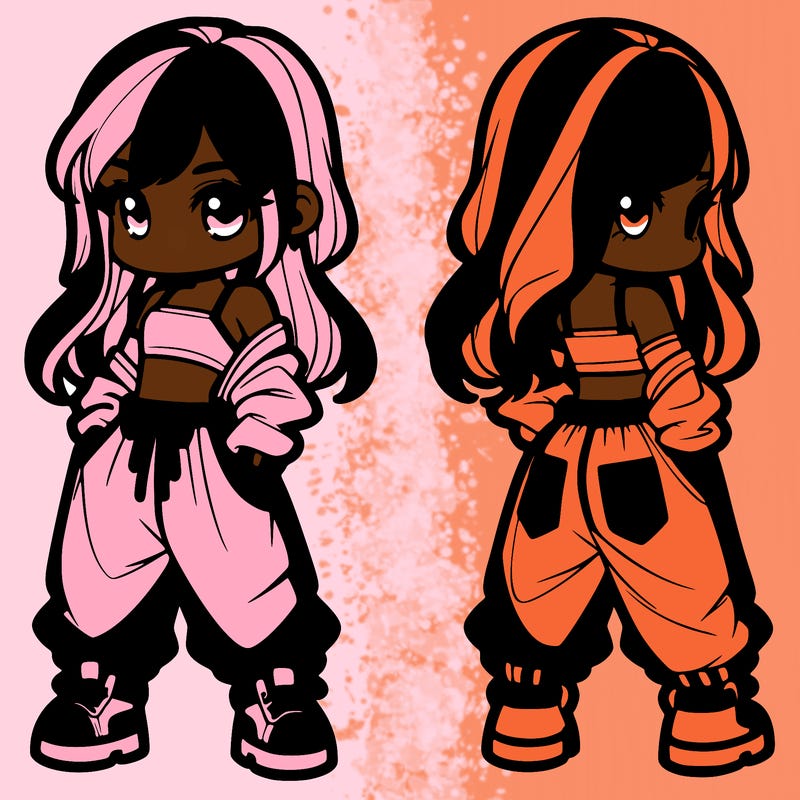 girl in crop top and baggy pants