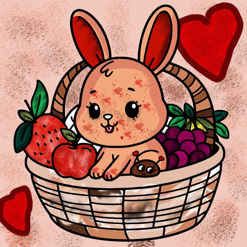 bunny in a fruit basket
