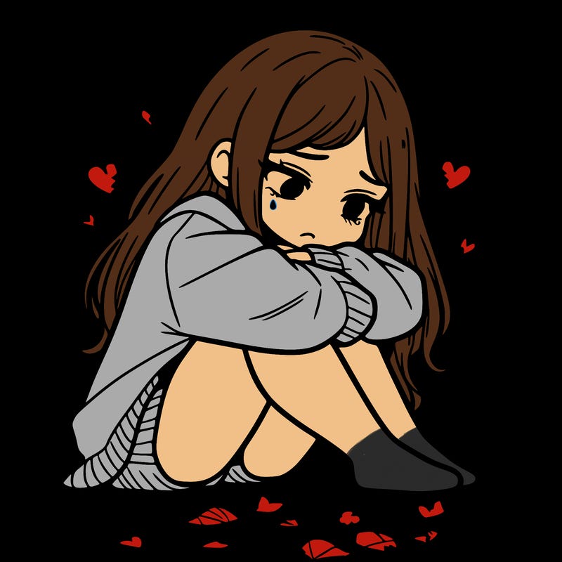 a girl after a breakup