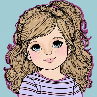 beautiful little toddler girl realistic