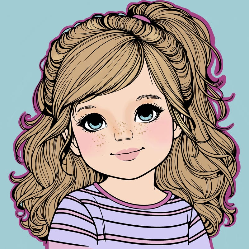 beautiful little toddler girl realistic