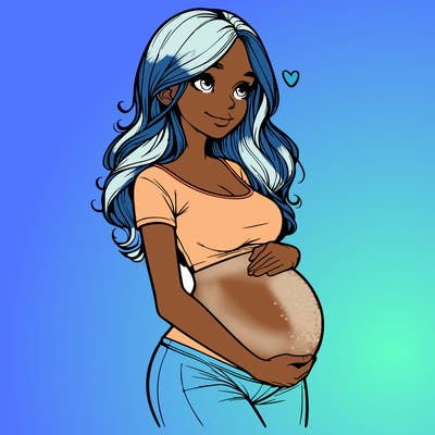 realistic pregnant girl