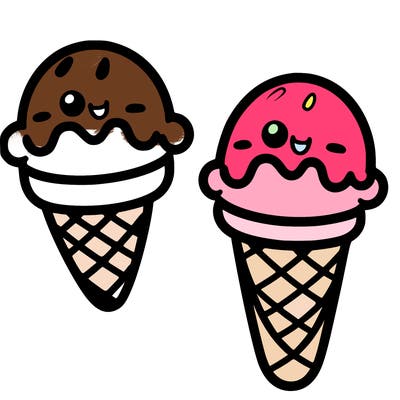 very simple ice cream cone