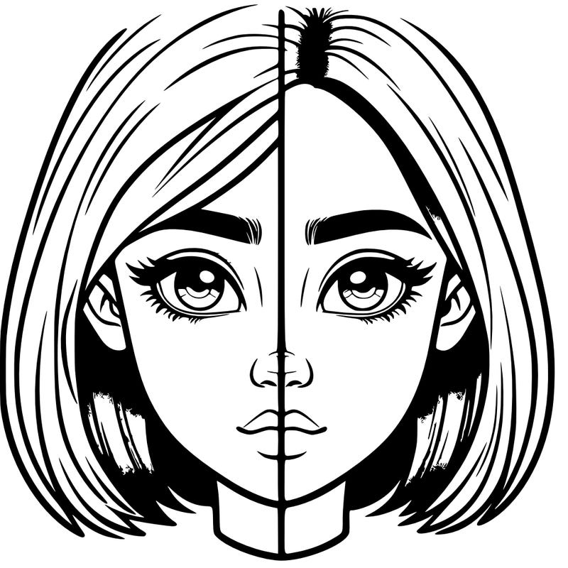 realistic girl split